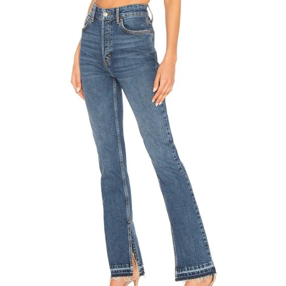 Free People Denim - Free People blue Emmy split hem bootcut jeans 31